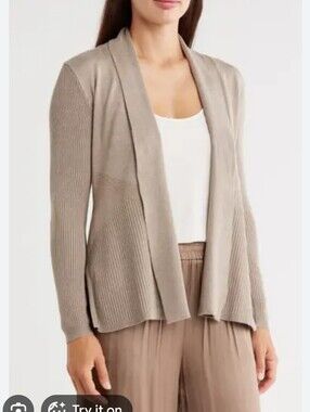 Wool open Med shrug Camel/ Tan sweater